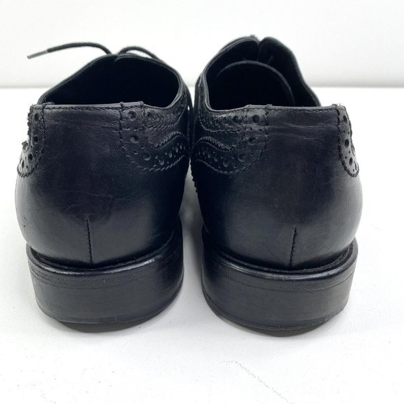 CALZOLERIA TOSCANA Mens 42.5 US 9.5 Black Leather Wingtip Oxford Derby Shoes main image 5